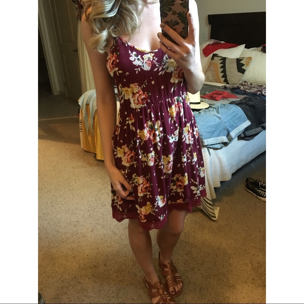 Cute Fall Floral Sun Dress